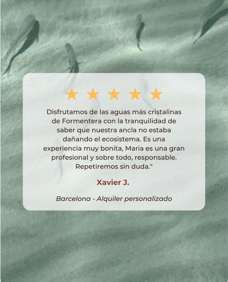capitana de barco con valores de sostenibilidad y profesional